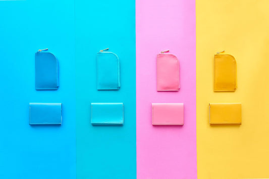 【プレスリリース】dunnのコンパクト財布、コインケースに暮らしを彩る新色が登場。女性が使いやすい明るい色使いの七色から、自分の好みを選べます。