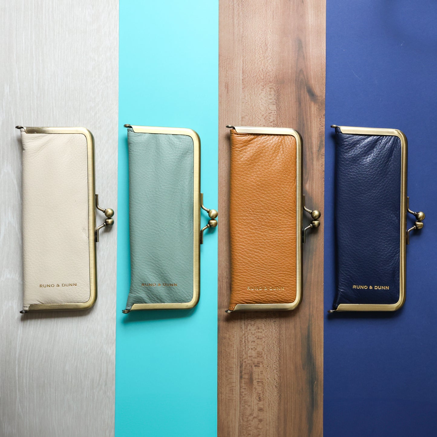 Soft to the touch. RUNO &amp; DUNN clasp pen case